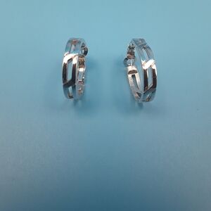 Trifari Pierced Hoop Earrings